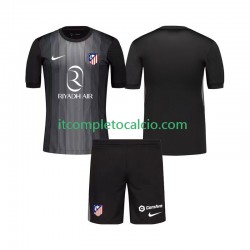 Maglia Atlético Madrid Portiere Divisa Away 2025-2026 Manica Corta ,Bambino