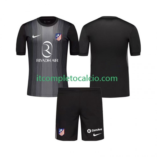 Maglia Atlético Madrid Portiere Divisa Away 2025-2026 Manica Corta ,Bambino