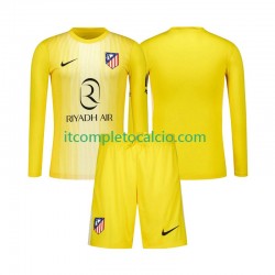 Maglia Atlético Madrid Portiere Divisa Home 2025-2026 Manica Lunga ,Bambino