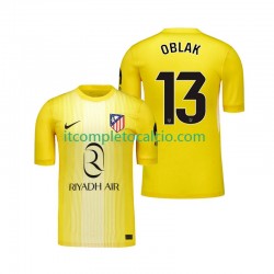 Maglia Atlético Madrid Jan Oblak 13 Portiere Divisa Home 2025-2026 Manica Corta ,Uomo
