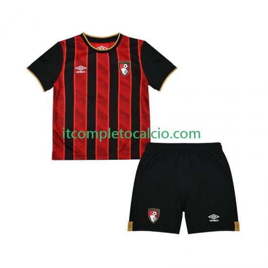 Maglia BOURNEMOUTH Divisa Home 2025-2026 Manica Corta ,Bambino