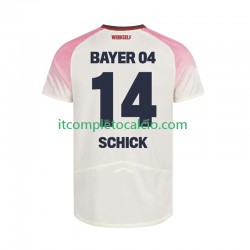 Maglia Bayer 04 Leverkusen Patrik Schick 14 Divisa Away 2025-2026 Manica Corta ,Uomo