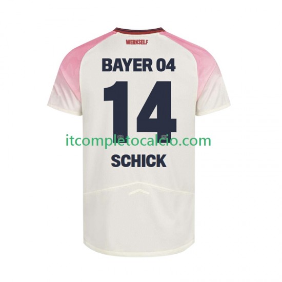 Maglia Bayer 04 Leverkusen Patrik Schick 14 Divisa Away 2025-2026 Manica Corta ,Uomo