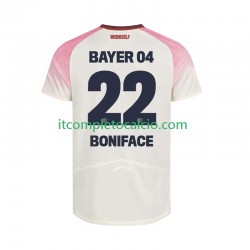 Maglia Bayer 04 Leverkusen Victor Boniface 22 Divisa Away 2025-2026 Manica Corta ,Uomo