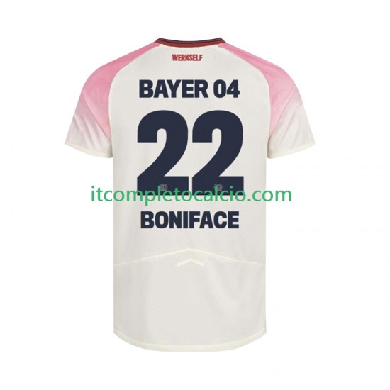 Maglia Bayer 04 Leverkusen Victor Boniface 22 Divisa Away 2025-2026 Manica Corta ,Uomo
