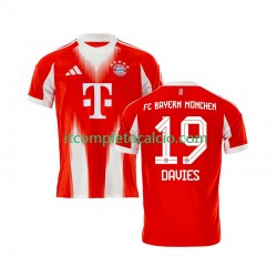 Maglia FC Bayern München Alphonso Davies 19 Divisa Home 2025-2026 Manica Corta ,Uomo
