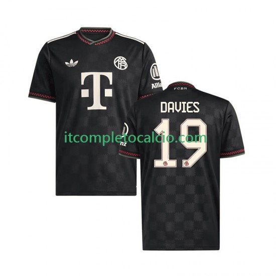 Maglia FC Bayern München Alphonso Davies 19 Terza Divisa 2025-2026 Manica Corta ,Uomo