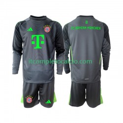 Maglia FC Bayern München Portiere Divisa Away 2025-2026 Manica Lunga ,Bambino