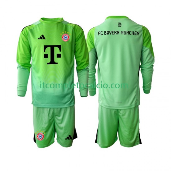 Maglia FC Bayern München Portiere Divisa Home 2025-2026 Manica Lunga ,Bambino
