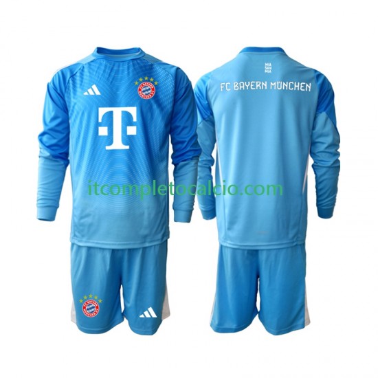 Maglia FC Bayern München Portiere Terza Divisa 2025-2026 Manica Lunga ,Bambino