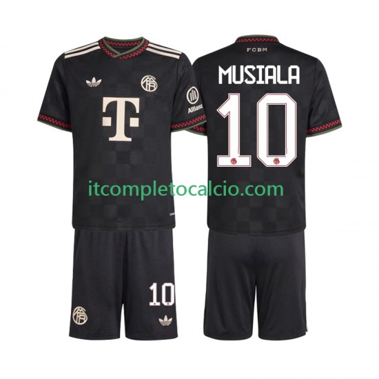Maglia FC Bayern München Jamal Musiala 10 Terza Divisa 2025-2026 Manica Corta ,Bambino