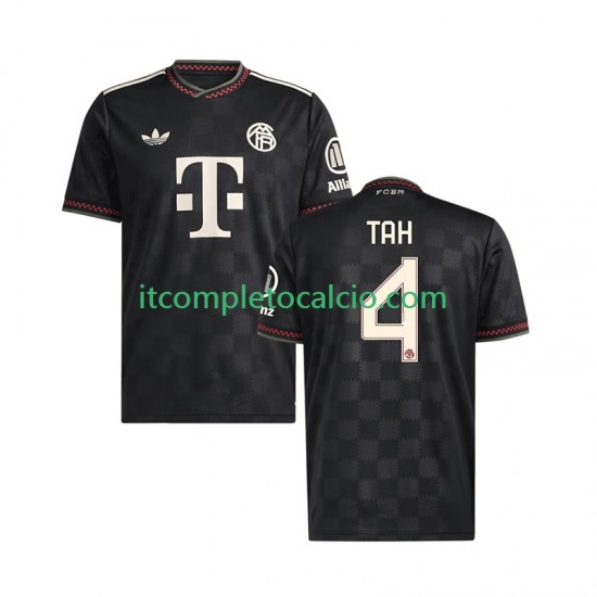 Maglia FC Bayern München Jonathan Tah 4 Terza Divisa 2025-2026 Manica Corta ,Uomo