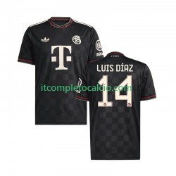 Maglia FC Bayern München Luis Diaz 14 Terza Divisa 2025-2026 Manica Corta ,Uomo