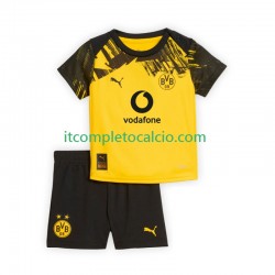 Maglia Borussia Dortmund Divisa Home 2025-2026 Manica Corta ,Bambino