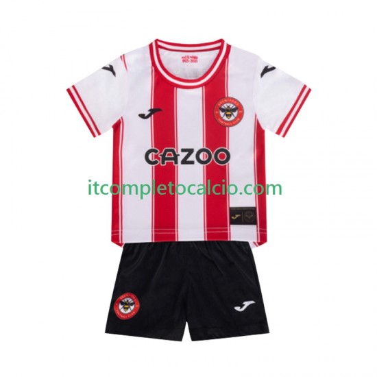 Maglia Brentford Divisa Home 2025-2026 Manica Corta ,Bambino