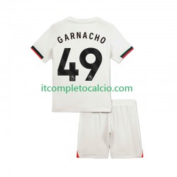 Maglia Chelsea Alejandro Garnacho 49 Divisa Away 2025-2026 Manica Corta ,Bambino