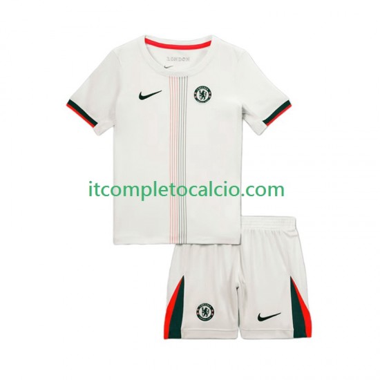 Maglia Chelsea Divisa Away 2025-2026 Manica Corta ,Bambino