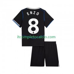 Maglia Chelsea Enzo Fernandez 8 Terza Divisa 2025-2026 Manica Corta ,Bambino