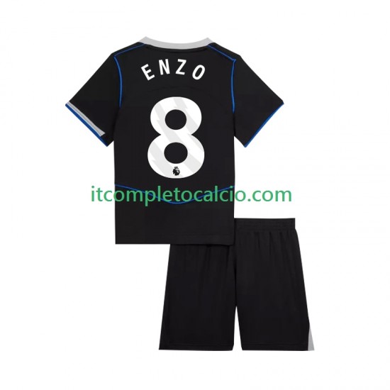 Maglia Chelsea Enzo Fernandez 8 Terza Divisa 2025-2026 Manica Corta ,Bambino