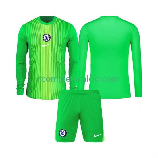 Maglia Chelsea Portiere Divisa Away 2025-2026 Manica Lunga ,Bambino