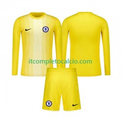 Maglia Chelsea Portiere Terza Divisa 2025-2026 Manica Lunga ,Bambino