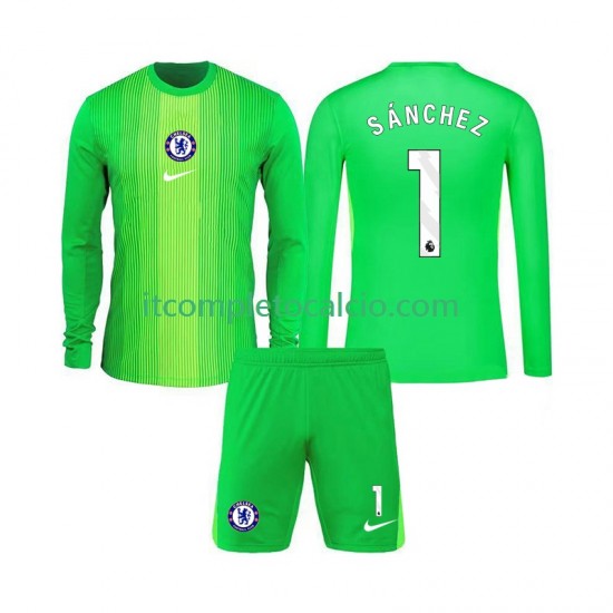 Maglia Chelsea Robert Sanchez 1 Portiere Divisa Away 2025-2026 Manica Lunga ,Bambino