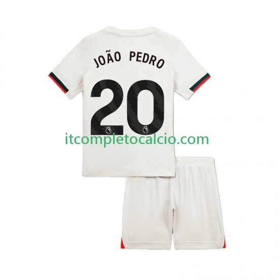 Maglia Chelsea Joao Pedro 20 Divisa Away 2025-2026 Manica Corta ,Bambino