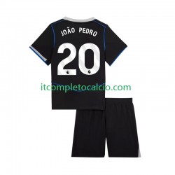 Maglia Chelsea Joao Pedro 20 Terza Divisa 2025-2026 Manica Corta ,Bambino
