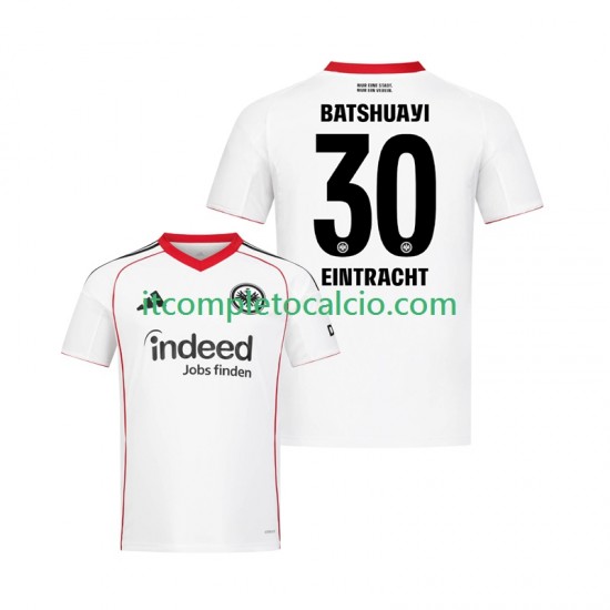 Maglia Eintracht Frankfurt Michy Batshuayi 30 Divisa Away 2025-2026 Manica Corta ,Uomo
