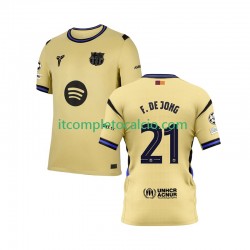 Maglia FC Barcelona Frenkie de Jong 21 Champions League Divisa Away 2025-2026 Manica Corta ,Uomo