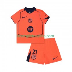 Maglia FC Barcelona Frenkie de Jong 21 UCL Terza Divisa 2025-2026 Manica Corta ,Bambino