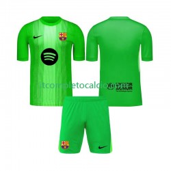 Maglia FC Barcelona Portiere Divisa Home 2025-2026 Manica Corta ,Bambino