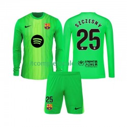 Maglia FC Barcelona Szczesny 25 Portiere Divisa Home 2025-2026 Manica Lunga ,Bambino