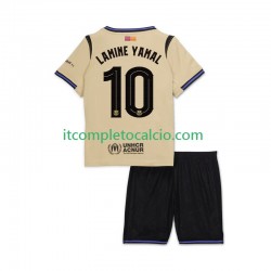 Maglia FC Barcelona Lamine Yamal 10 UCL Divisa Away 2025-2026 Manica Corta ,Bambino