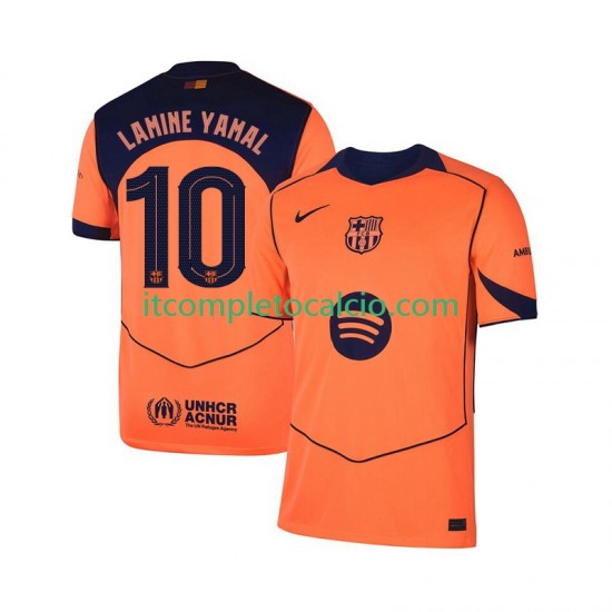 Maglia FC Barcelona Lamine Yamal 10 UCL Terza Divisa 2025-2026 Manica Corta ,Uomo