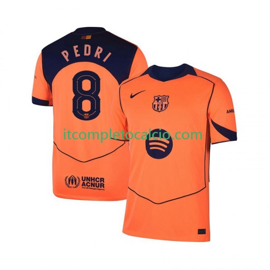Maglia FC Barcelona Pedri 8 UCL Terza Divisa 2025-2026 Manica Corta ,Uomo