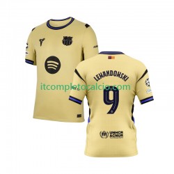 Maglia FC Barcelona Robert Lewandowski 9 Champions League Divisa Away 2025-2026 Manica Corta ,Uomo