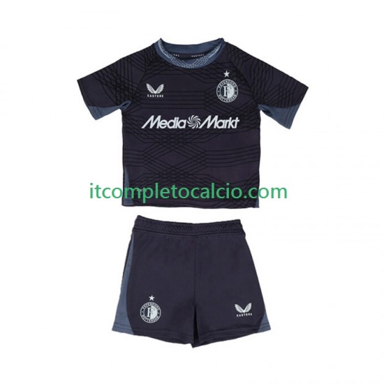 Maglia Feyenoord Rotterdam Divisa Away 2025-2026 Manica Corta ,Bambino