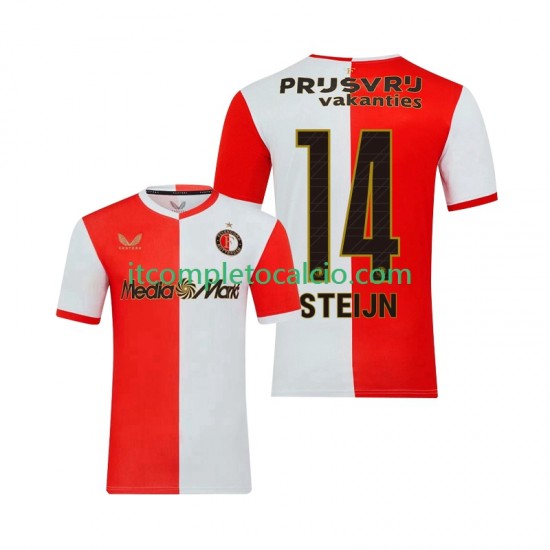 Maglia Feyenoord Rotterdam Sem Steijn 14 Divisa Home 2025-2026 Manica Corta ,Uomo
