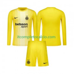 Maglia Inter Milan Portiere Divisa Away 2025-2026 Manica Lunga ,Bambino