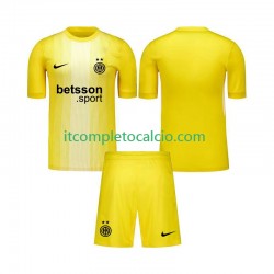 Maglia Inter Milan Portiere Divisa Away 2025-2026 Manica Corta ,Bambino