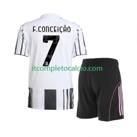 Maglia Juventus Francisco Conceicao 7 Divisa Home 2025-2026 Manica Corta ,Bambino