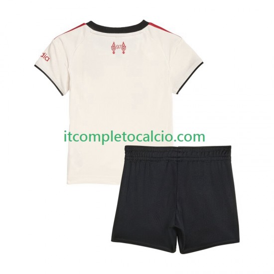 Maglia Liverpool Divisa Away 2025-2026 Manica Corta ,Bambino