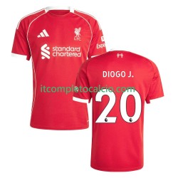 Maglia Liverpool Diogo Jota 20 Divisa Home 2025-2026 Manica Corta ,Uomo
