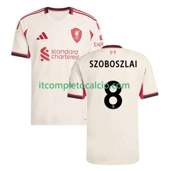 Maglia Liverpool Dominik Szoboszlai 8 Divisa Away 2025-2026 Manica Corta ,Uomo