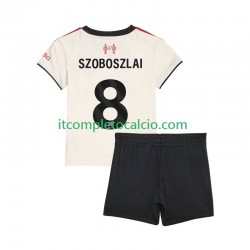 Maglia Liverpool Dominik Szoboszlai 8 Divisa Away 2025-2026 Manica Corta ,Bambino