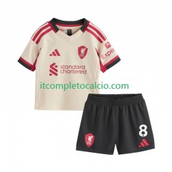 Maglia Liverpool Dominik Szoboszlai 8 Divisa Away 2025-2026 Manica Corta ,Bambino
