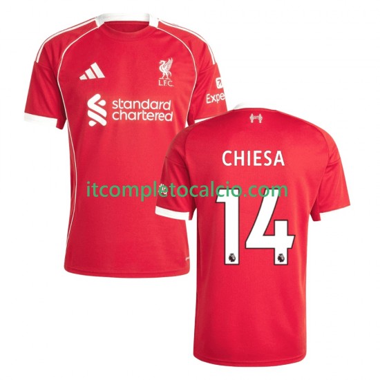 Maglia Liverpool Federico Chiesa 14 Divisa Home 2025-2026 Manica Corta ,Uomo