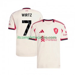 Maglia Liverpool Florian Wirtz 7 Divisa Away 2025-2026 Manica Corta ,Uomo