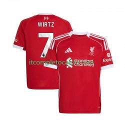 Maglia Liverpool Florian Wirtz 7 Divisa Home 2025-2026 Manica Corta ,Uomo